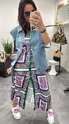 Robe longue imprimé vert  Rami LPE