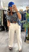 Pantalon large ecru PATRICIA LPE 