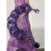 Bracelet maillons translucide violet  Alban