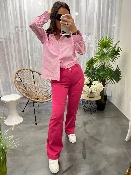 Pantalon jeans flare fushia SONNY