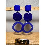 Boucles Oreilles Brigitte bleu royal