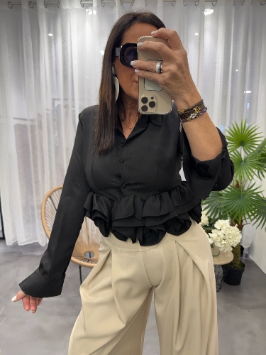 Chemise courte noir D34E0178 SOUVENIR