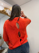 Pull manches courtes orange M3025843