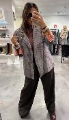 Veste Blazer oversize à carreaux rose J720237355 IMPERIAL