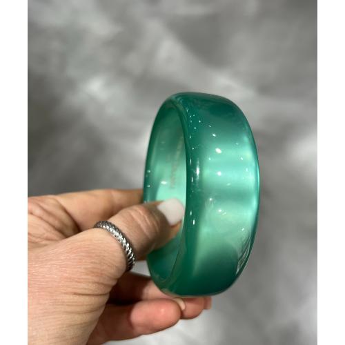 Bracelet jonc vert irisé