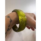 Bracelet vert anis pailleté