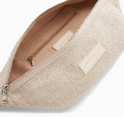 Sac banane Lydie beige clair en tweed WU