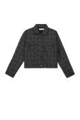 Veste courte tweed à carreaux gris VIRGIN LPE