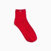 Chaussettes Amy rouges côtelées CH003RG
