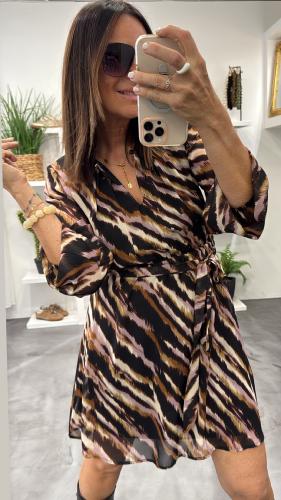 Robe courte fluide marron  52328299 MM