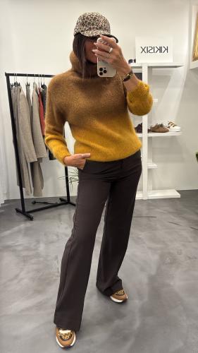 Pantalon flare chocolat SINGER G&M