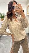 Pull col V camel MANTIA LPE