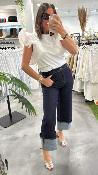 Top manches bouffantes blanc M37F0176 SOUVENIR 