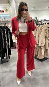 Pantalon rouge fluide  M8341P MM