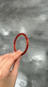 Bracelet jonc mini rouge / corail brillant