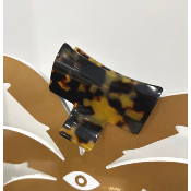 Pince à cheveux en acétate de cellulose marron et noir