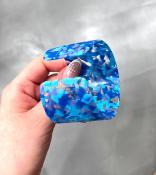 Bracelet manchette bleu