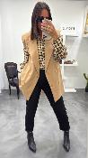 Veste Blazer sans manches Camel LAFOJGH DIXIE