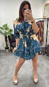 Robe courte fluide indigo M2394 MR