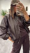 Veste bomber simili marron KXGI1134 KKS