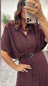 Robe chemise longue bordeaux AFRPKER IMPERIAL