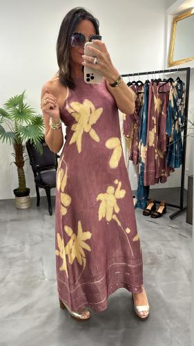 Robe longue fluide bicolore uvetta M2371A MR