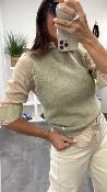Chemise lignes tennis beige CARLA LPE