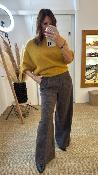 Pantalon palazzo imprim marron et bleu PD08YBUA DIXIE