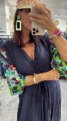 Kimono long  NAVY MULTI CLEO 440866 WS