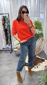 Pull manches courtes orange M3025843