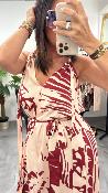 Robe longue bicolore  M2402A MR