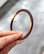 Bracelet mini jonc marron