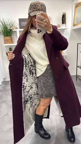 Manteau long Bordeaux R36Y0162 Souvenir