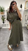 Robe chemise longue kaki AFRPKER IMPERIAL