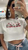 T-shirt à strass blanc 50961119 MM