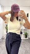 Pantalon à pinces bleu marine SEPTIME G&M