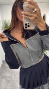 Veste courte grise et marine VHL3KDH IMPERIAL