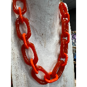 Collier mailles orange Sicile 