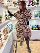 Robe longue chauve souris léopard ADJUINWC IMPERIAL