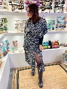 Robe longue chauve souris unie kaki ADJUIGIC IMPERIAL