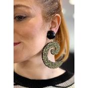 Boucles Oreilles pailleté doré