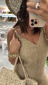 Combinaison beige clair sans manches 053-244001