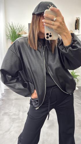 Veste bomber simili noir KXGI1134 KKS