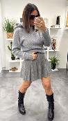 Pull col nœud gris MRK691 MR