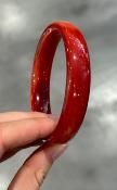 Bracelet jonc rouge orangé