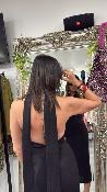 Robe mi longue noir PERLA G&M