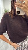 Pull col rond marron 054-260023 BSB