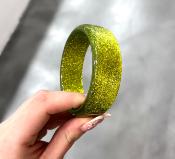 Bracelet jonc vert pailleté