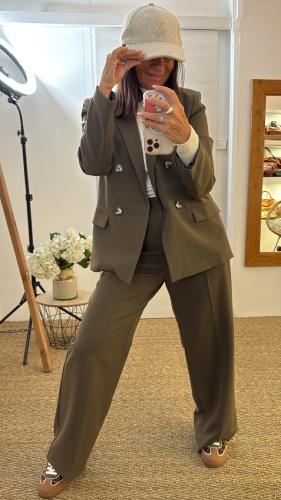 Pantalon à pinces vert forêt SEPTIME G&M
