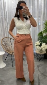 Pantalon large terracotta Pierre 
